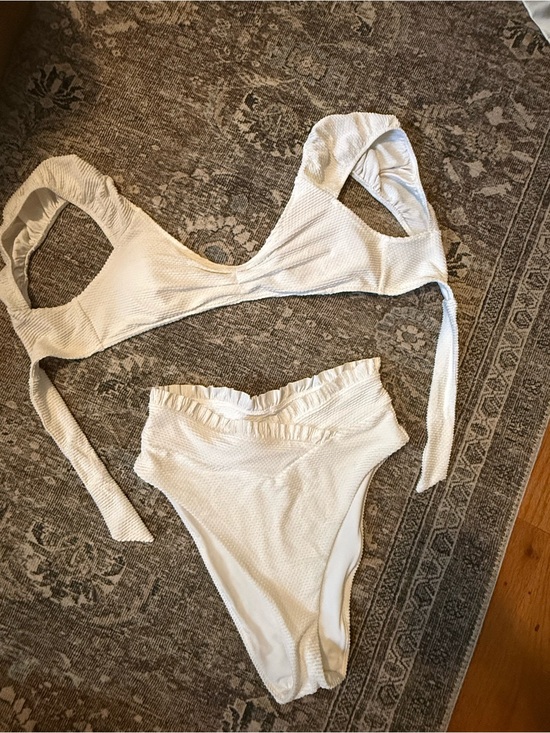 aerie Other - Aerie White Textured Bikini Set